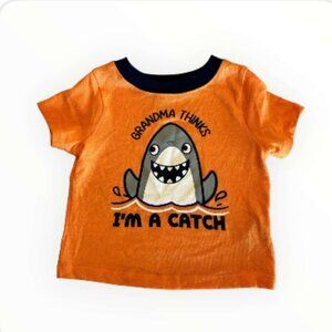 Garanimals Orange Boys Shark Pull-On Shirt - Size 3-6 Months (90-1)